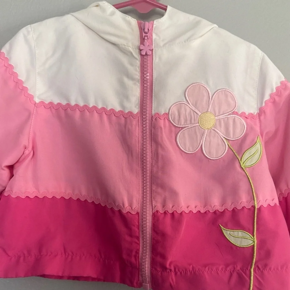 Pink and White Floral Izzi’s Kids Hooded Jacket